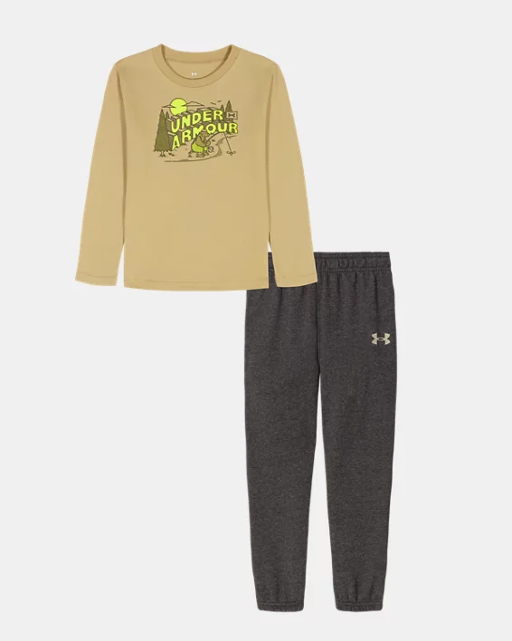 UA Bear Fishing Little Boys Long Sleeve & Joggers Set